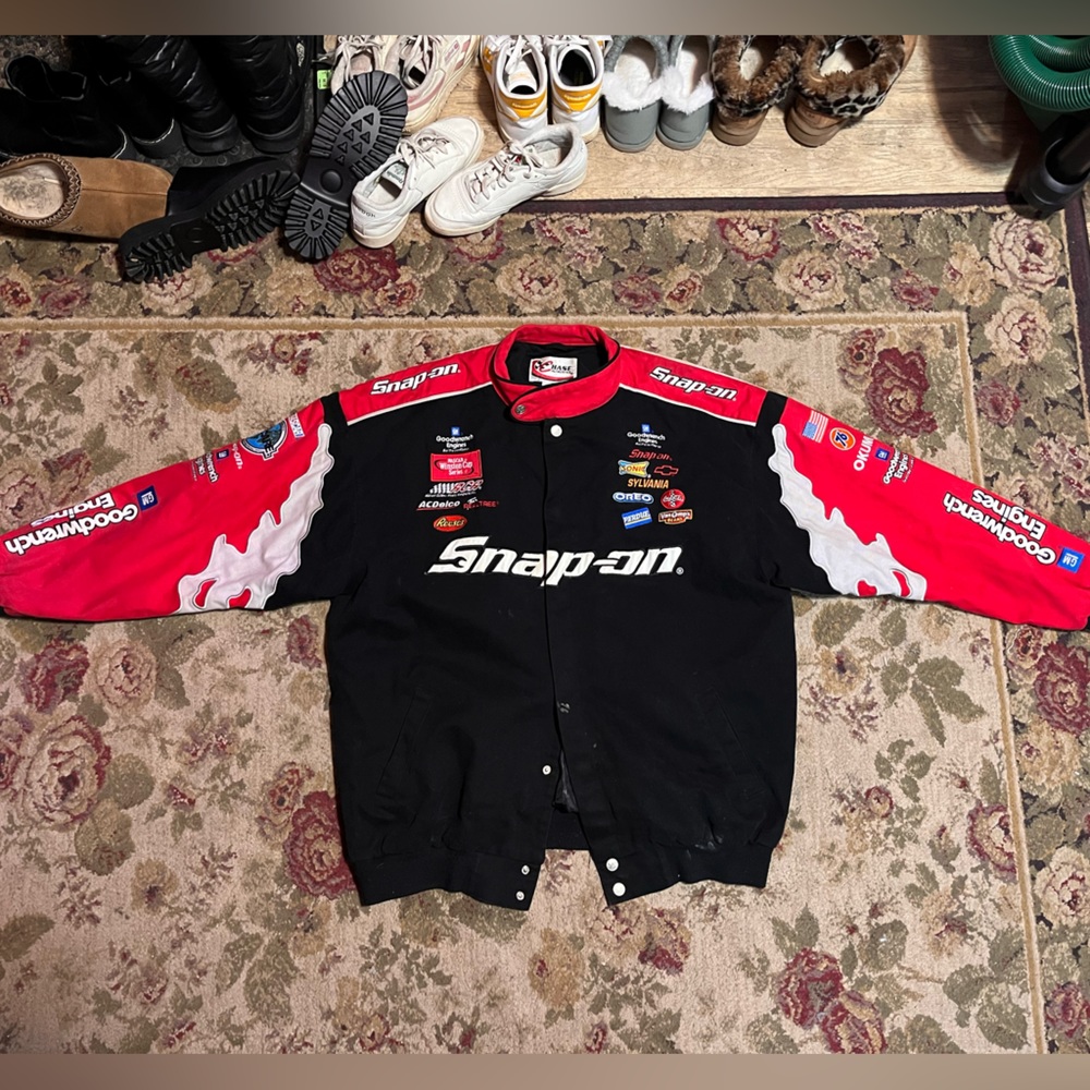 Vintage SNAP ON "KEVIN HARVICK CHASE AUTHENTIC RACING BOMBER JACKET" SIZE 2XL